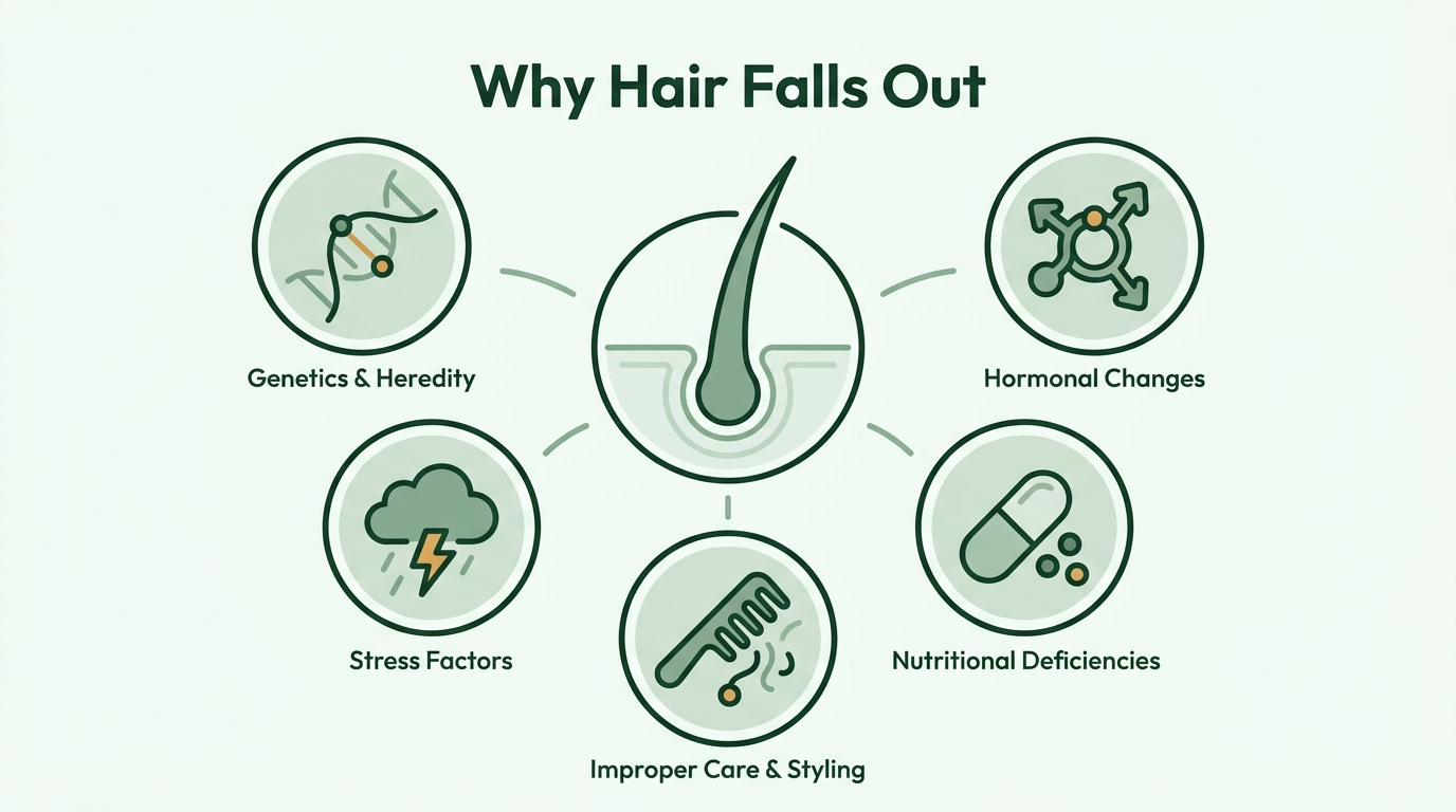 Le principali cause della caduta dei capelli