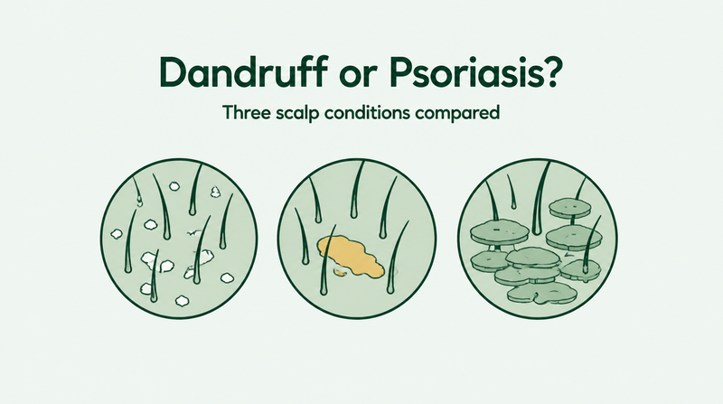 Flass, seboreisk eksem eller psoriasis