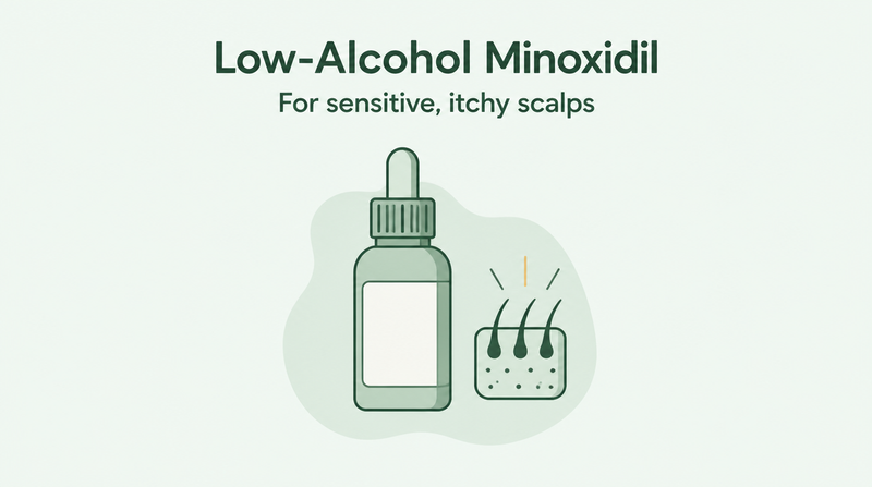 Lavalkohol-minoksidil for sensitiv hodebunn