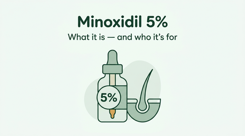 Minoxidil 5%: what it is and who it's for