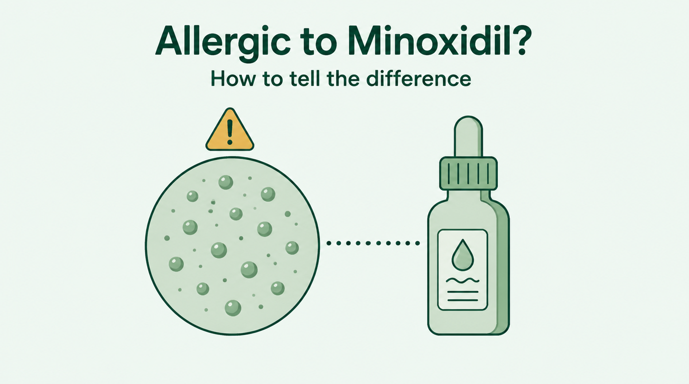 Como distinguir uma alergia ao minoxidil de irritação