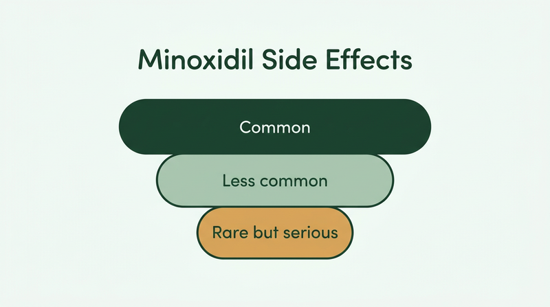 Minoxidil side effects from common to rare