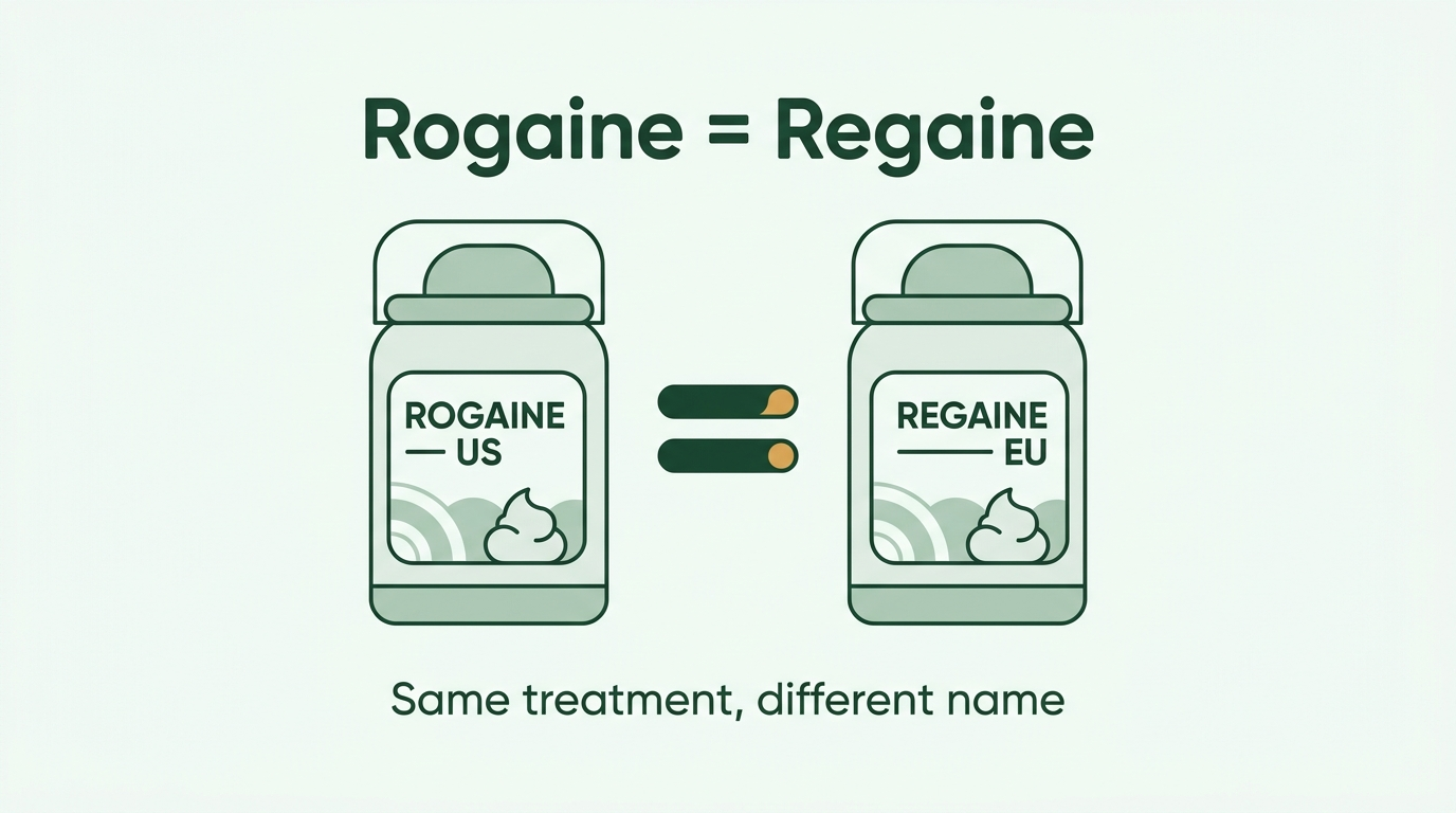 Rogaine en Regaine zijn dezelfde behandeling