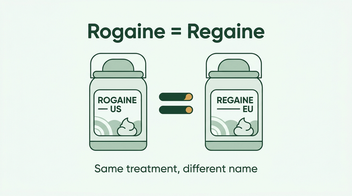 Rogaine och Regaine är samma behandling