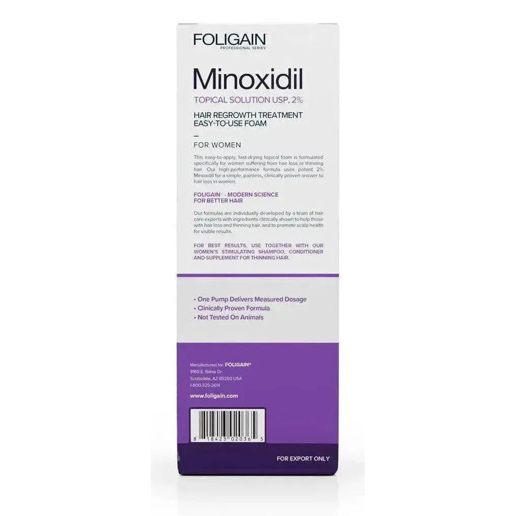 Foligain Foam 2% for Women (3-Month Supply)