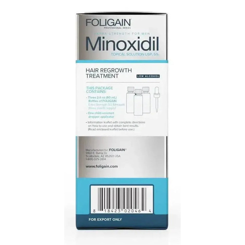 Foligain Lotion 5% for Men - Sensitive Skin (3-6 Month Supply)