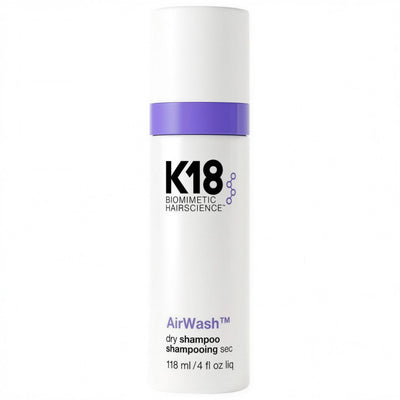 K18 AirWash dry shampoo bottle, 118 ml