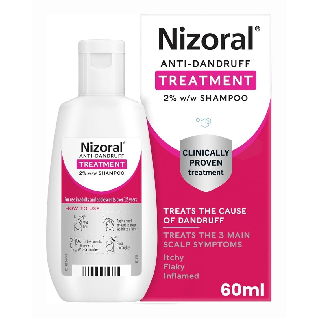 Nizoral anti-dandruff treatment shampoo 2%, 60 ml