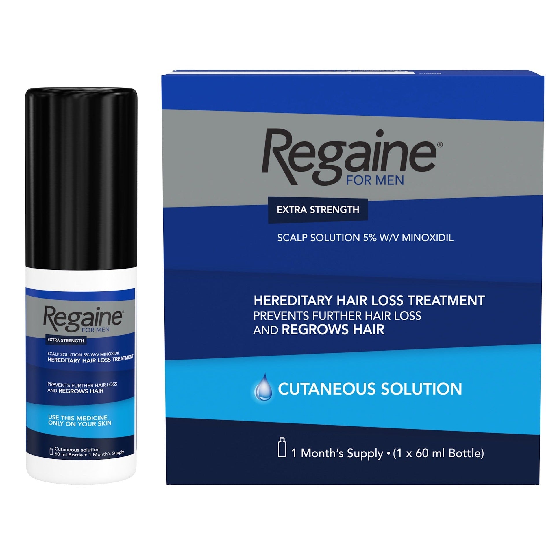 Regaine Lozione Minoxidil 5% per Uomo – Scorta per 3 Mesi