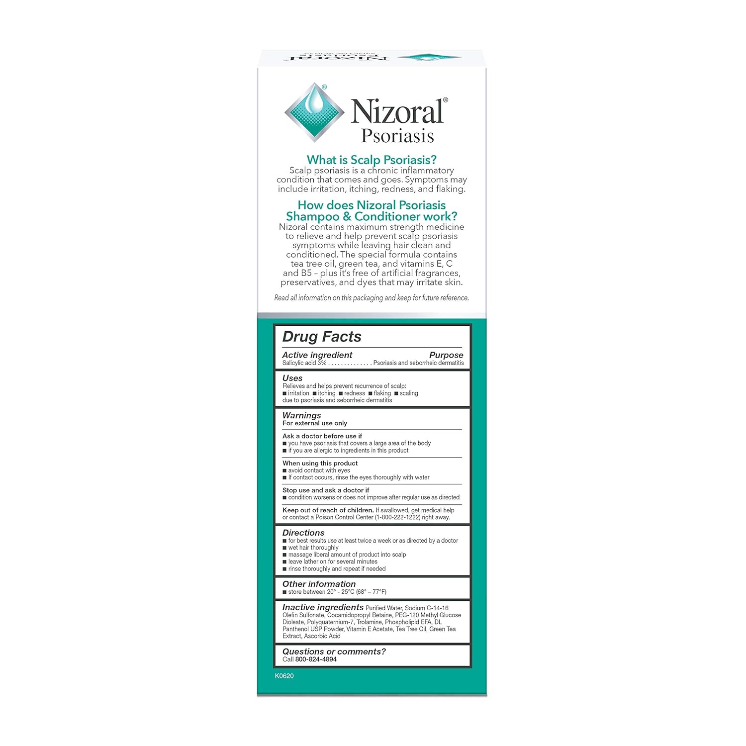 Nizoral Psoriasis Anti-dandruff Shampoo & Conditioner 3% Salicylic Acid (325ml)