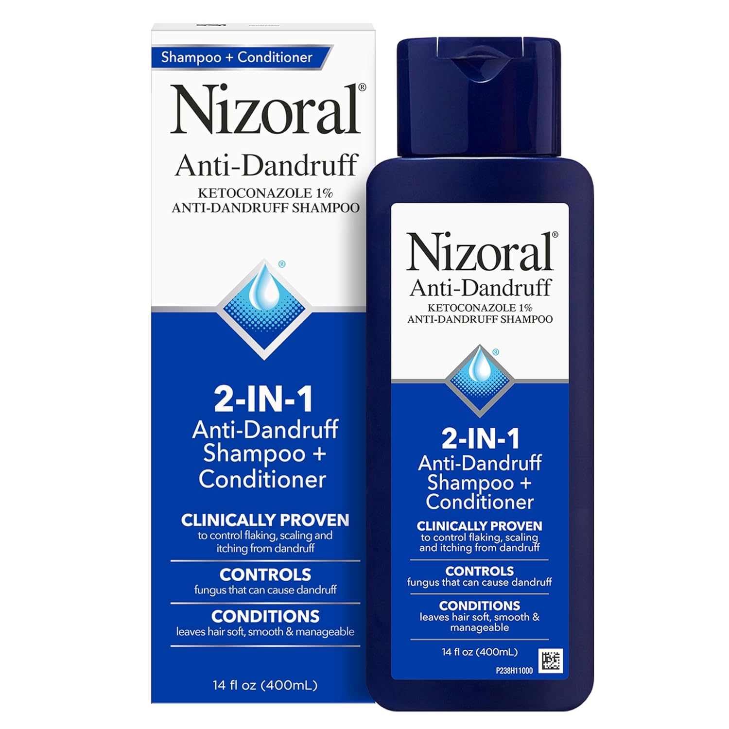 Nizoral 2-in-1 Anti-Dandruff Shampoo + Conditioner 1% (400ml)