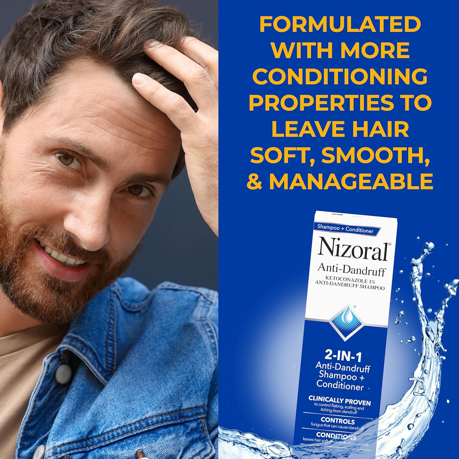 Nizoral 2-in-1 Anti-Dandruff Shampoo + Conditioner 1% (400ml)