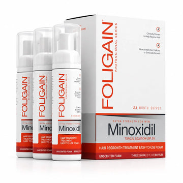 Foligain Minoxidil Foam 5% for Men - 3 Month Supply