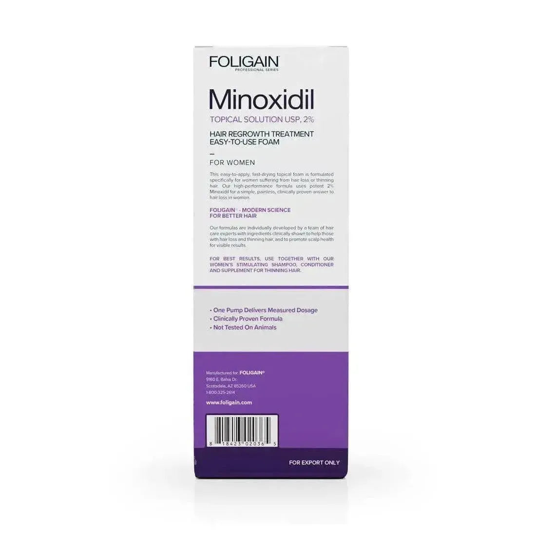 Foligain Foam 2% for Women (3-Month Supply)