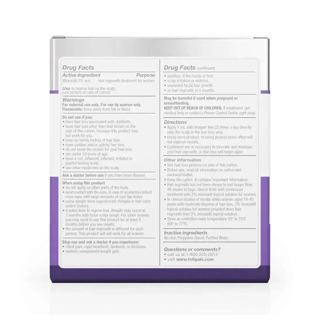 Foligain Lotion 2% for Women (3-Month Supply)