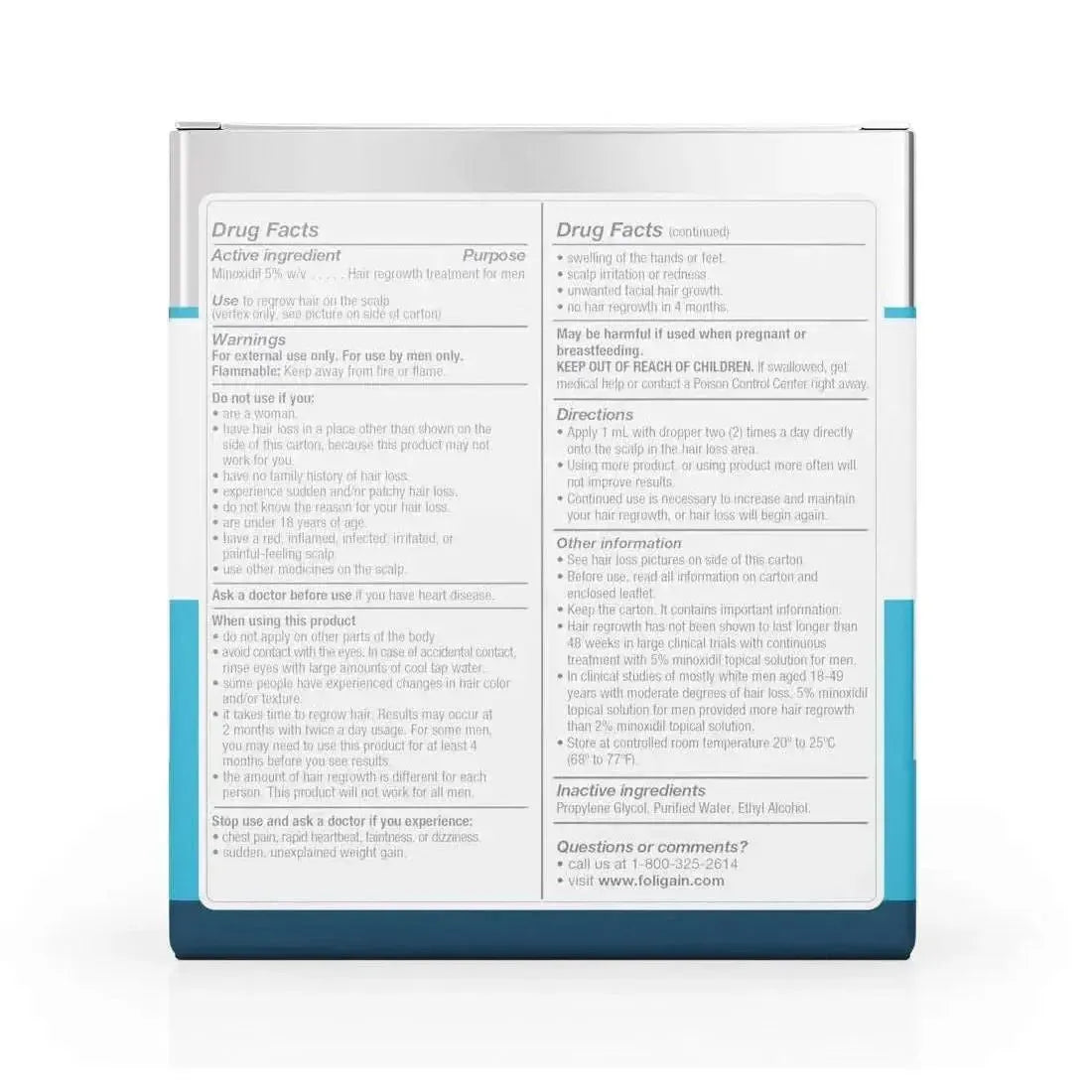 Foligain Lotion 5% for Men - Sensitive Skin (6-Month Supply)