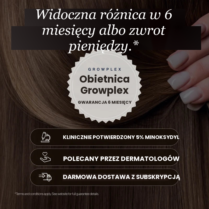 Growplex VitaFoam Pianka z minoksydylem 5% – widoczna różnica po 6 miesiącach