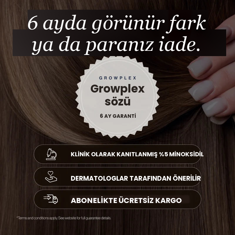 Growplex VitaFoam Minoxidil Foam 5% - 6 ayda gözle görülür fark