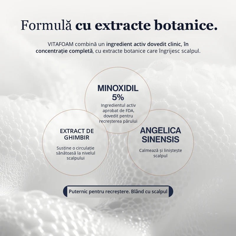 Growplex VitaFoam Spumă cu Minoxidil 5%