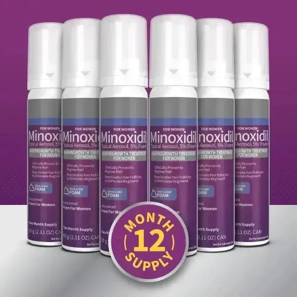 Schiuma di Minoxidil Kirkland 5% per Donna – Scorta per 6 Mesi