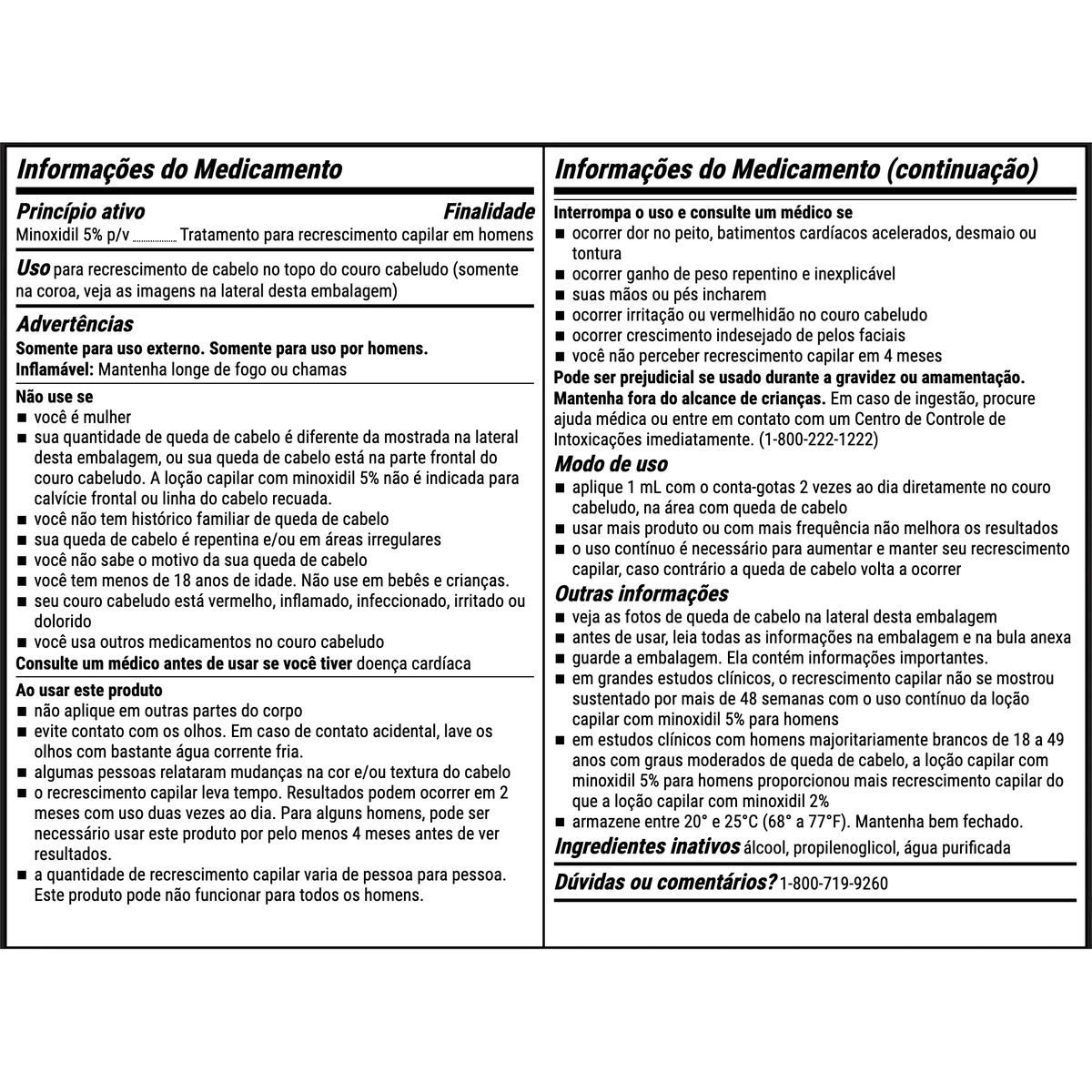 Loção Kirkland 5% para Homens (suprimento para 6 meses)