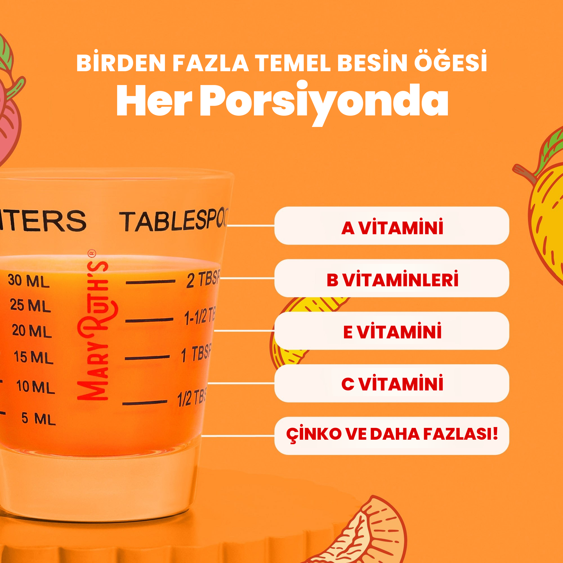 Her 2 yemek kaşığı porsiyonda birçok temel besin: A vitamini, B vitaminleri, E vitamini, C vitamini ve daha fazlası