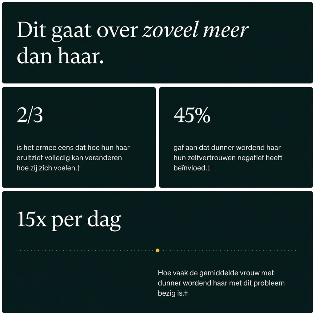 Capsules Nutrafol for Women 18-44 uitgelegd als dagdosering van vier capsules