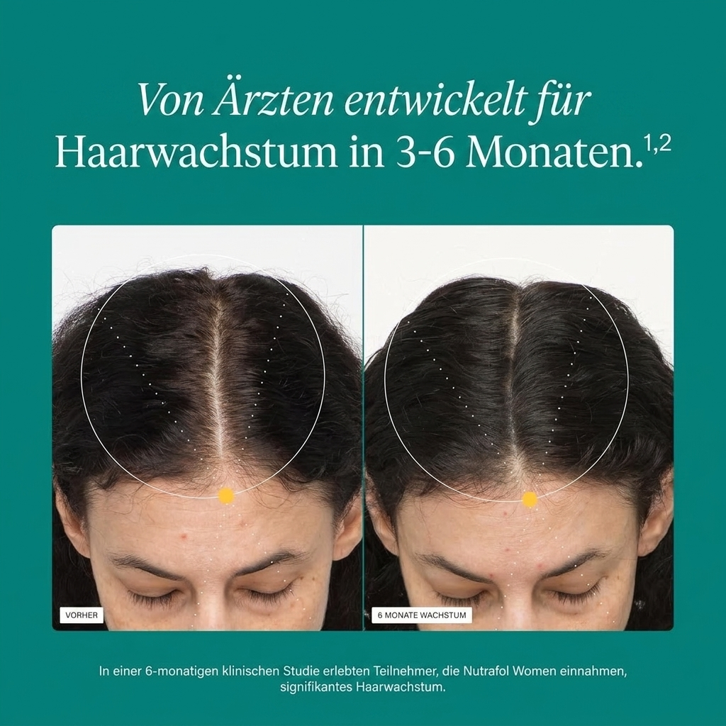 Packung Nutrafol for Women 18-44 mit dem Etikett der Nährwertangaben