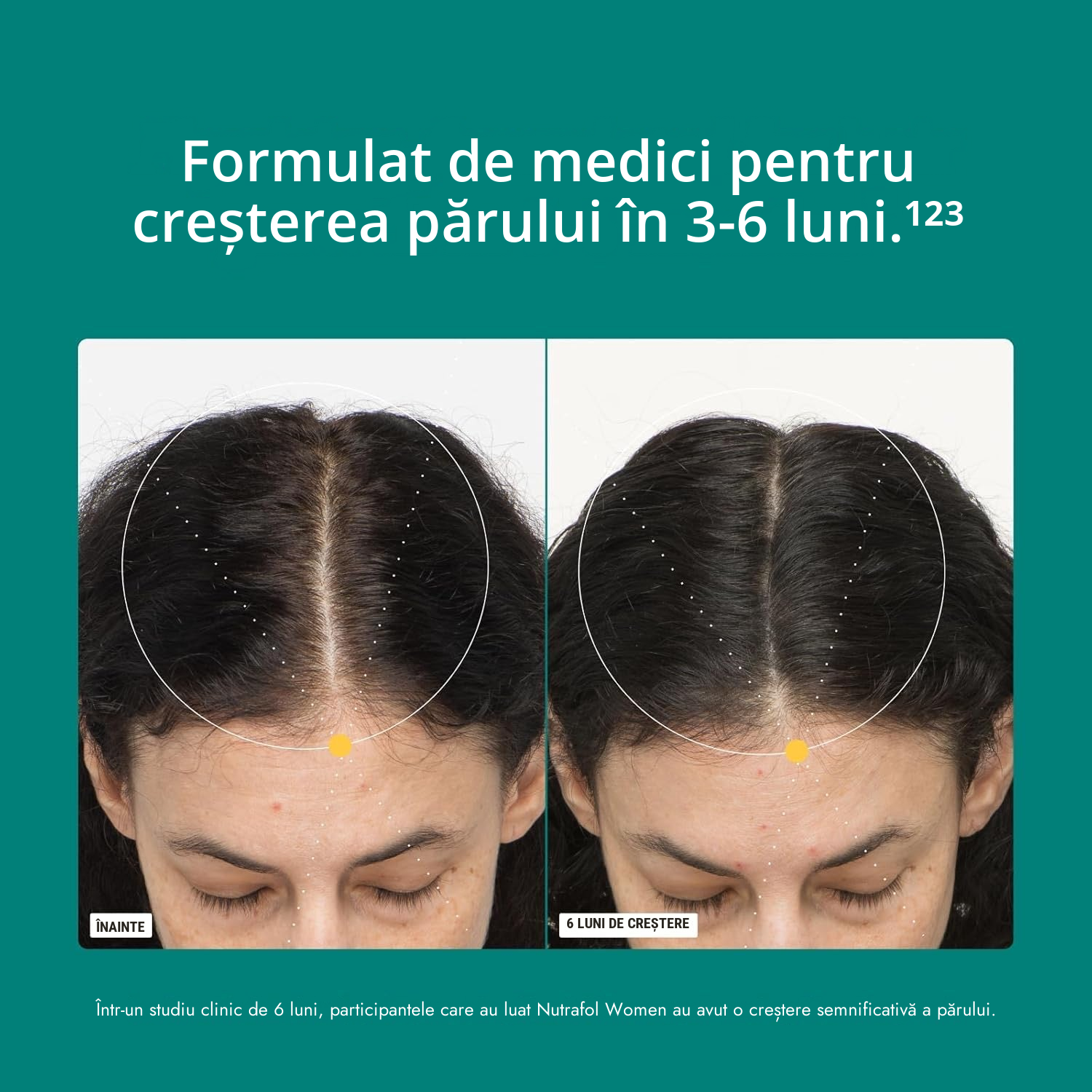 Pachet Nutrafol pentru Femei 18-44 cu eticheta valorilor nutriționale