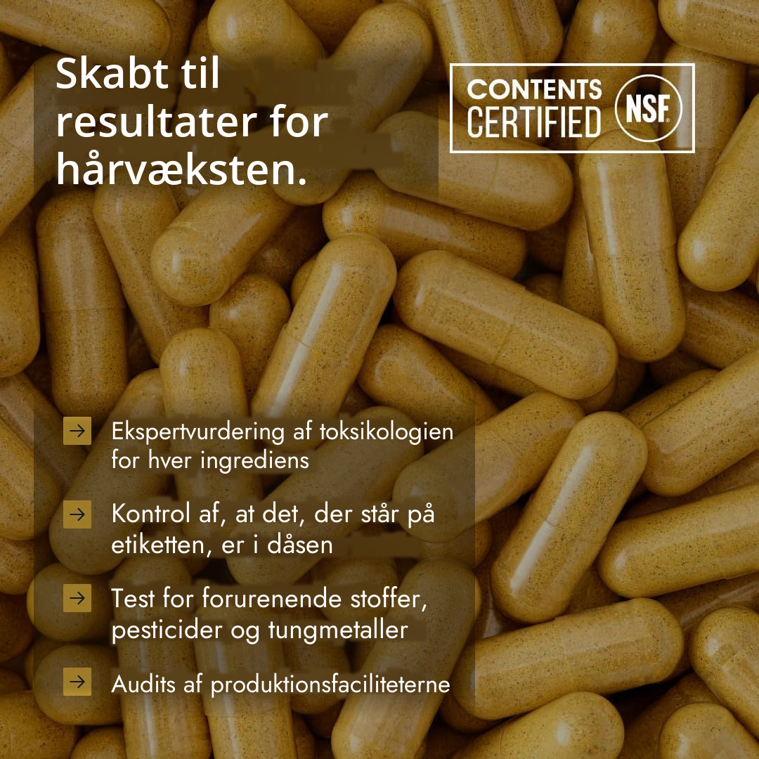 Nutrafol for Women 18-44 pakke holdt i hånden for størrelsesreference