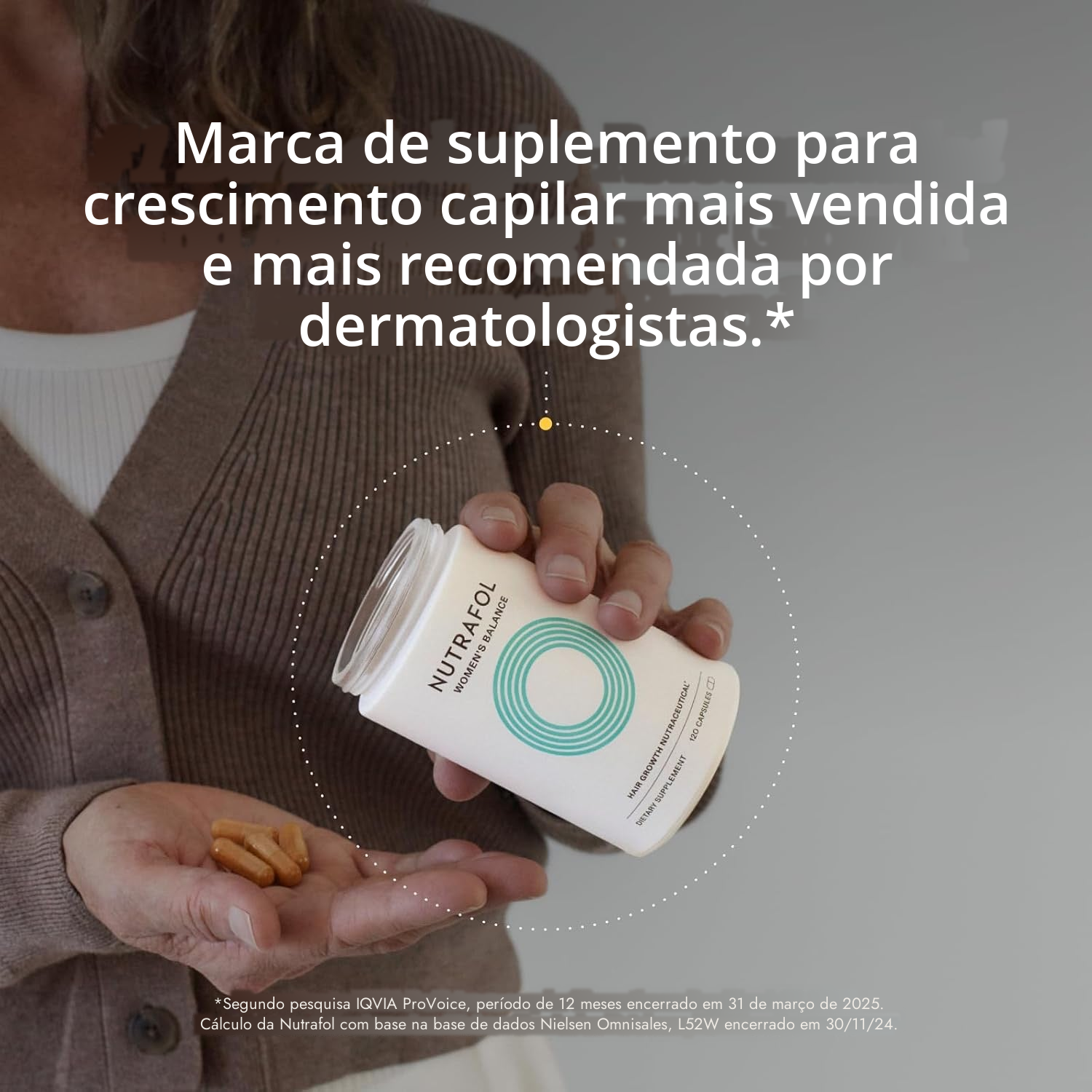 Nutrafol para Mulheres 45+ (120 Cápsulas)