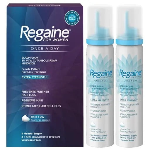 Regaine minoxidil-skum 5% til kvinder - 4 måneders forbrug
