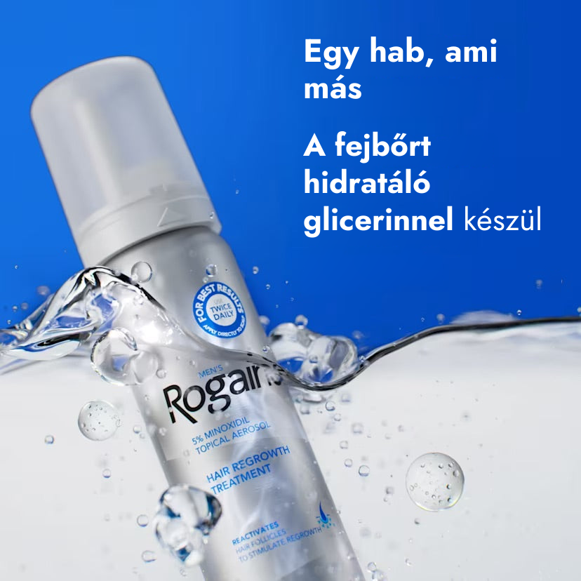 Rogaine Minoxidil 5% hab férfiaknak – fejbőrt hidratáló glicerinnel