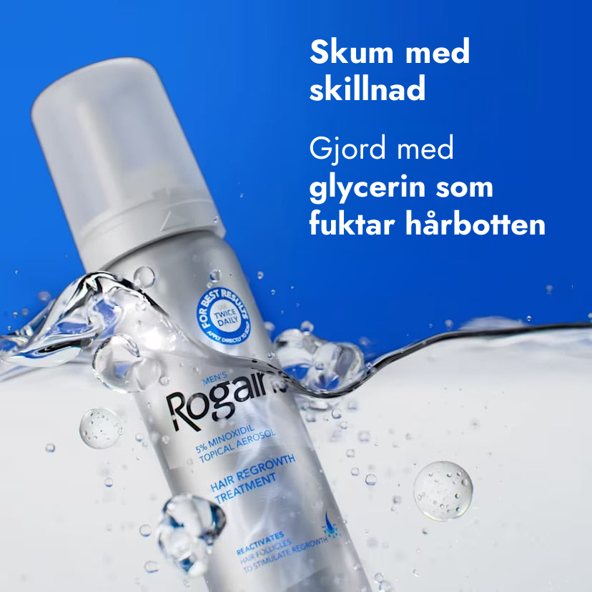 Rogaine Minoxidil Foam 5% for Men - skum med hårbotten-fuktande glycerin