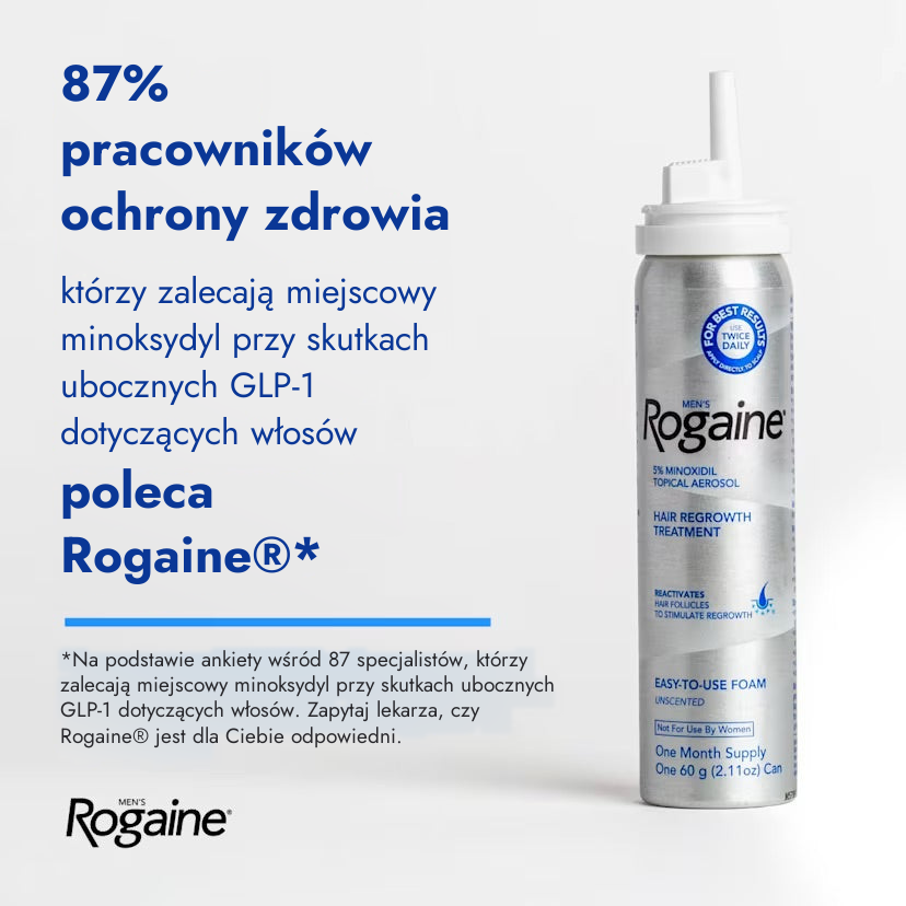 Rogaine Pianka z Minoksydylem 5% dla Mężczyzn