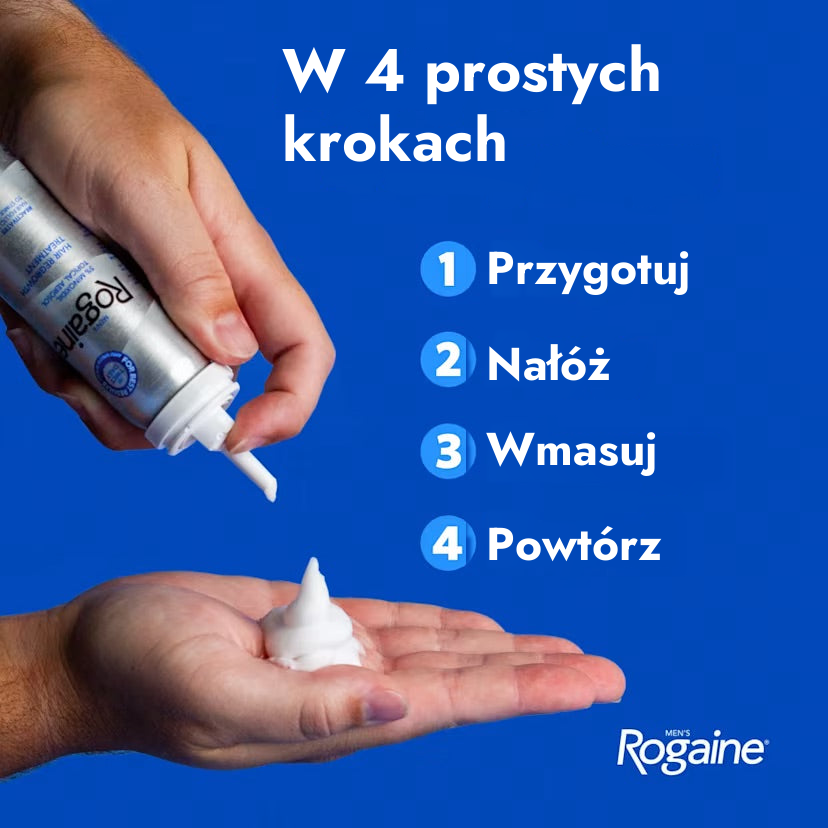 Rogaine Pianka z Minoksydylem 5% dla Mężczyzn