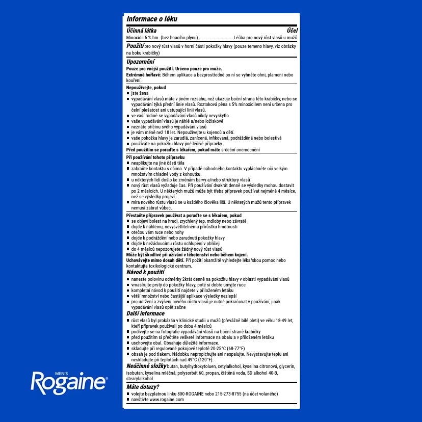 Rogaine Minoxidil pěna 5 % pro muže