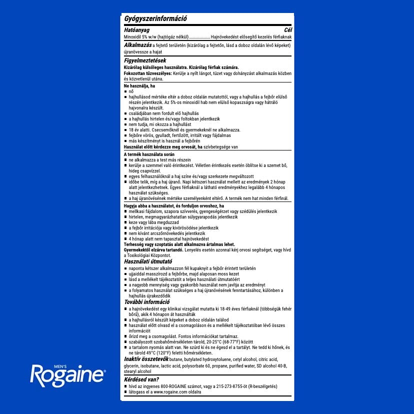 Rogaine minoxidil hab 5% férfiaknak