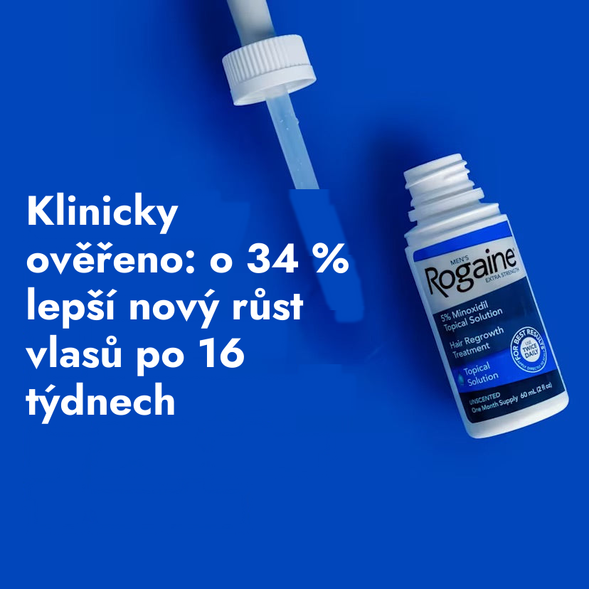 Rogaine Extra Strength Minoxidil roztok 5% pro muže – klinicky testovaný nový růst vlasů