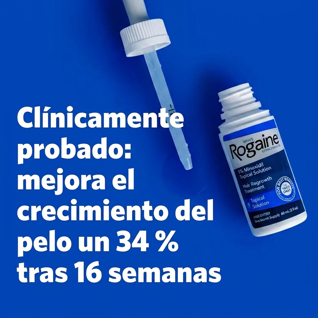 Rogaine Extra Strength Loción de Minoxidil 5% para Hombres - recrecimiento del cabello demostrado clínicamente