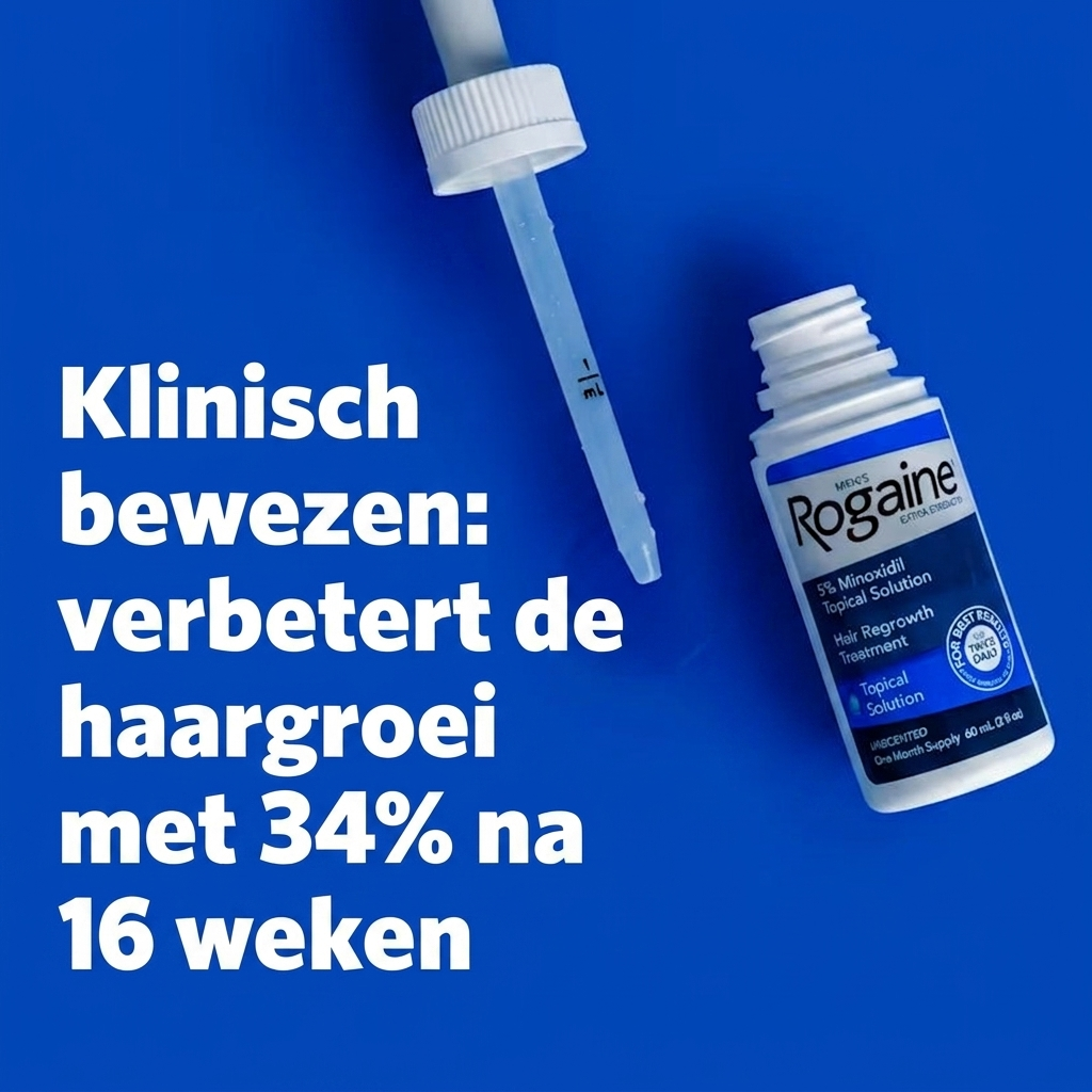 Rogaine Extra Strength Minoxidil Lotion 5% voor Mannen - klinisch aangetoonde haarhergroei
