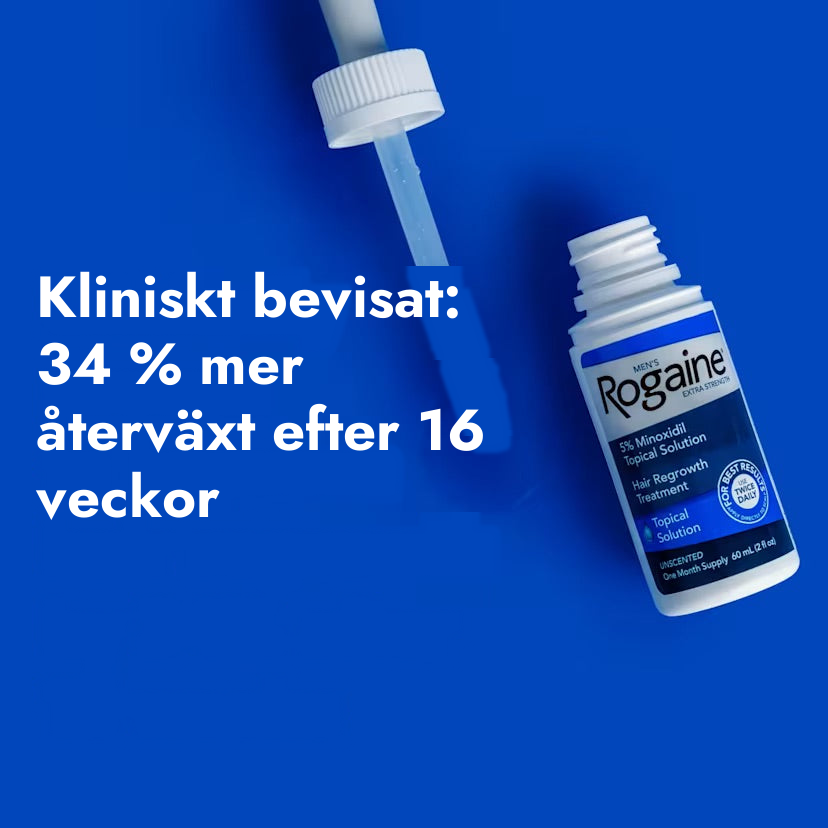 Rogaine Extra Strength Minoxidil Lotion 5% for Men - klart bevisad återväxt
