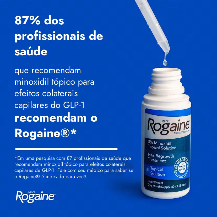 Loção de Minoxidil 5% Rogaine para Homens