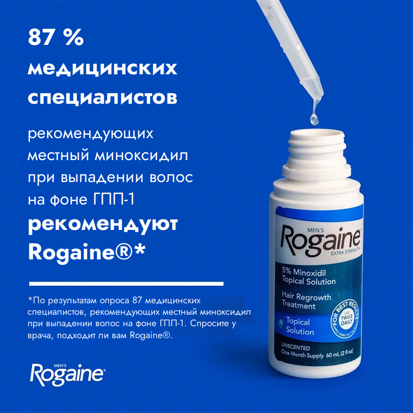 Раствор Rogaine с миноксидилом 5% для мужчин