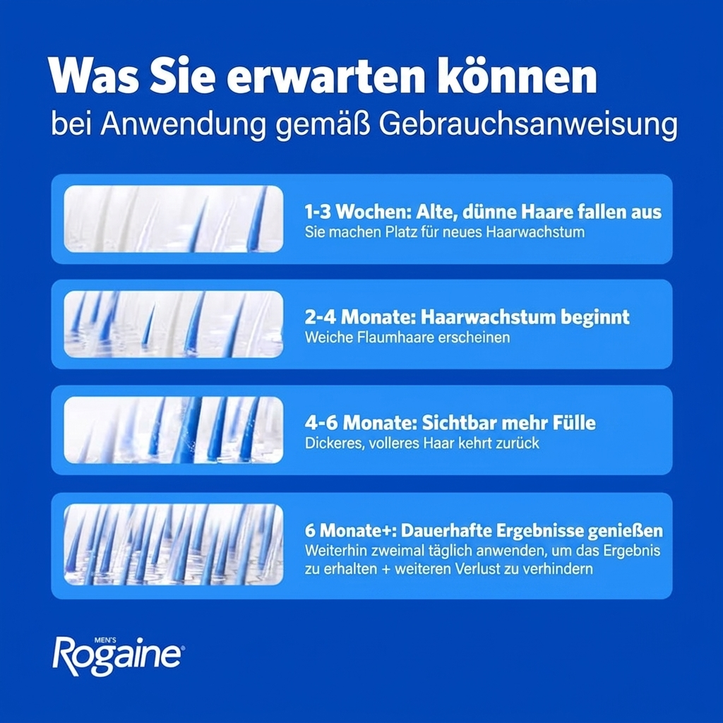 Rogaine Minoxidil Lösung 5% für Männer - was Sie erwarten können