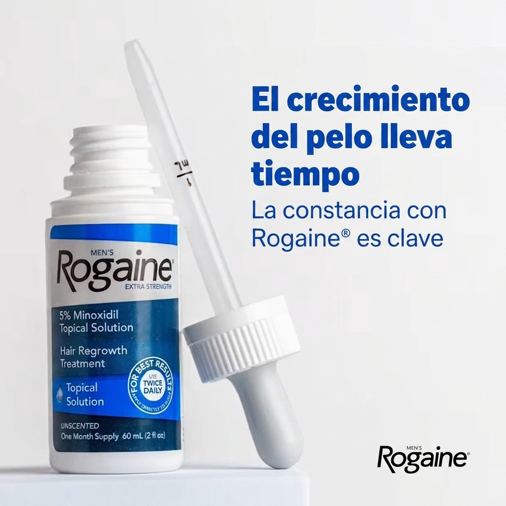 Rogaine Loción de Minoxidil 5% para Hombres