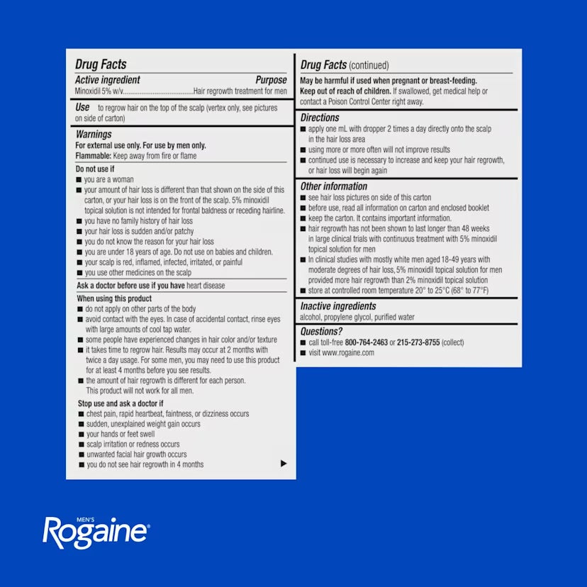 Rogaine Minoxidil Lotion 5% for Men
