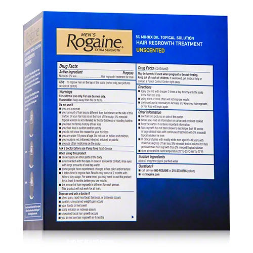 Rogaine Minoxidil Lotion 5% for Men - 3 Month Supply