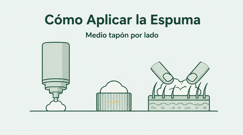 Cómo aplicar correctamente la espuma de minoxidil