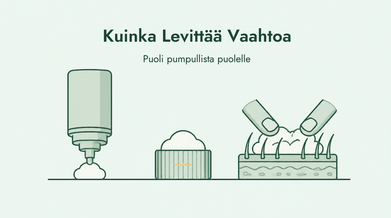Näin levität minoksidiilivaahtoa oikein